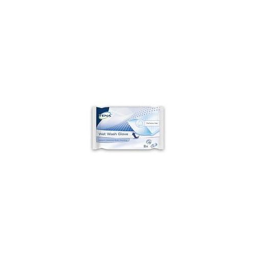 TENA WET Wash Glove parfümfrei 15x23 cm blau 8 St