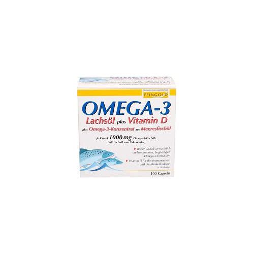OMEGA-3 LACHSÖL plus Vit.D plus Omega-3 Konz.Kps. 100 St