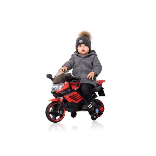 Toys Store Elektro-Kinderauto Kindermotorrad Polizeimotorrad Elektro Motorrad Soundeffekte Rot