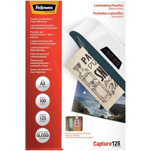 Fellowes Laminierfolie A3 125 mic selbstklebend - 100 Stüc