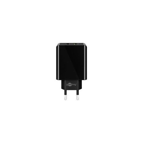 Dual-USB Schnellladegerät USB/QC3.0 28W schwarz