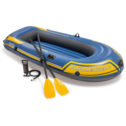 Schlauchboot INTEX "Challenger 2" Kleinboote gelb (gelb, blau) Wasserspielzeug