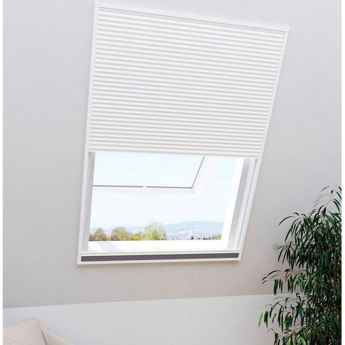 Insektenschutzrollo »für Dachfenster, 2in1 EXPERT«, Windhager, transparent, mit Plissee, BxH: 110x160 cm, weiß