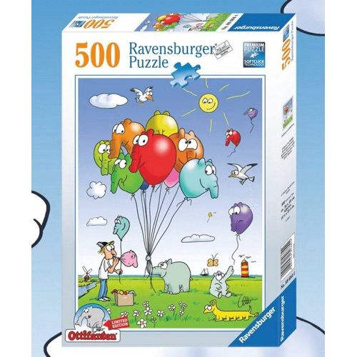 Ravensburger Puzzle Ottifanten Puzzle Luftballons 500 Teile 49x36cm by Otto Waalkes