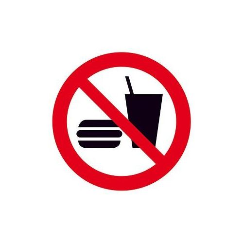 SafetyMarking® Verbotsaufkleber "Essen und Trinken verboten" rund 20,0 cm