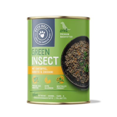 Nassfutter Insekt mit Kartoffel für Hunde - 375g ✓ die leckere Fleischalternative ✓ Adult von Pets Deli