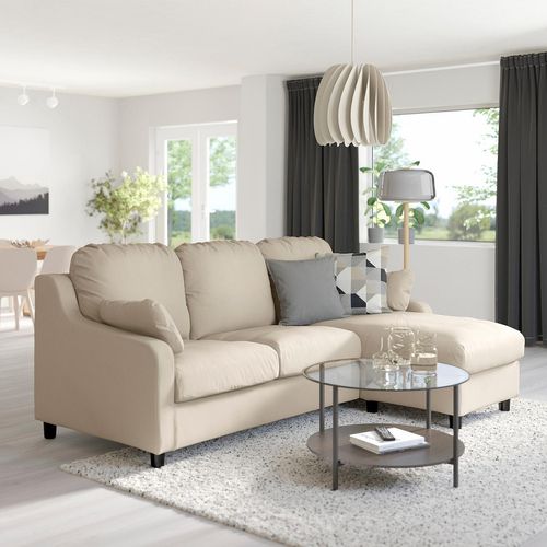 VINLIDEN 3er-Sofa mit Récamiere