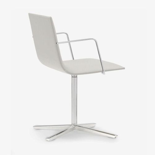 Andreu World Lineal Corporate Stuhl mit Armlehnen, Echtleder, SO-0779#1800,