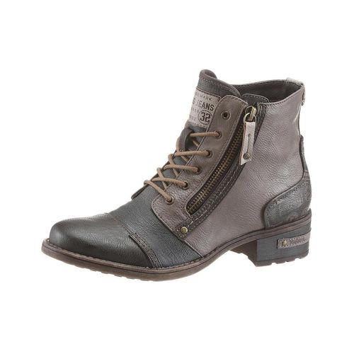 Mustang Shoes Schnürboots, braun-taupe, Gr.39