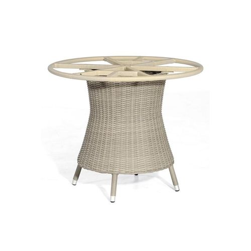 Tischgestell Base-Polyrattan 90 cm rund Alu/KS stone-grey