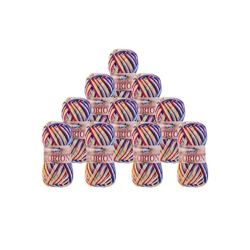 VLNIKA »10 x 50g Farbverlaufsgarn Orion Color Acrylwolle Strickgarn Häkelgarn mehrfarbige Wolle