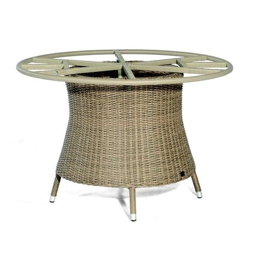 Tischgestell Base-Polyrattan 110 cm rund Alu/KS rustic-stream