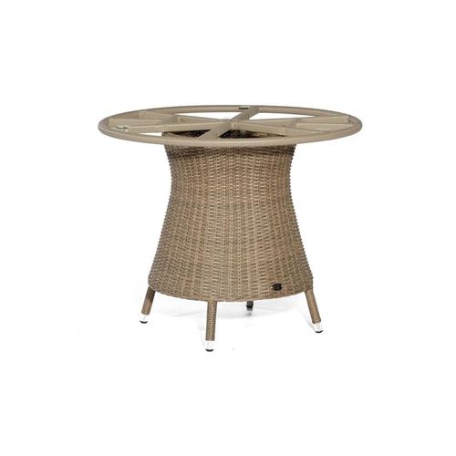 Tischgestell Base-Polyrattan 90 cm rund Alu/KS rustic-stream