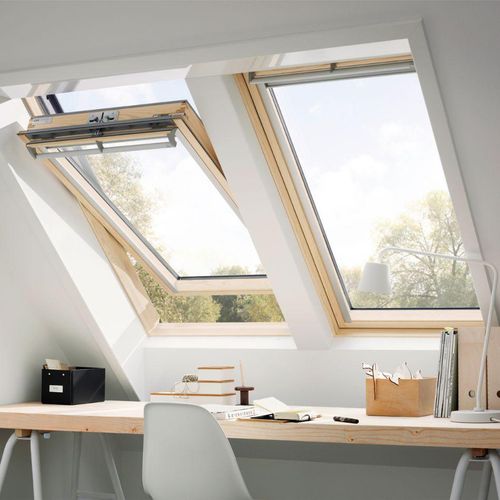 VELUX Dachfenster GGL 3066 Schwingfenster Holz/Kiefer ENERGIE PLUS Fenster, 114x140 cm (SK08)