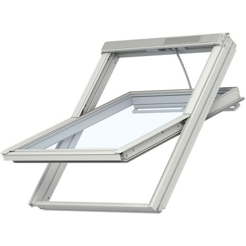 VELUX INTEGRA Dachfenster GGL 206930 Solarfenster Holz weiß lack ENERGIE Hitzeschutz, 114x140 cm (SK08)