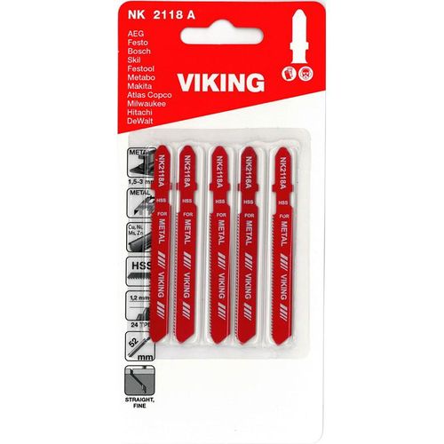 Viking Jigsaw Blades 2118A card of 5 blades