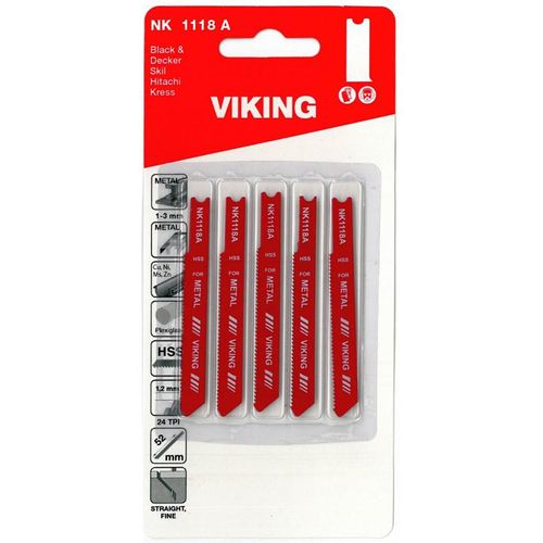 Viking Jigsaw blades 1118A card of 5 blades