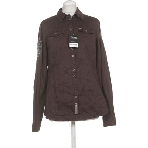 Soccx Damen Bluse, braun, Gr. 36