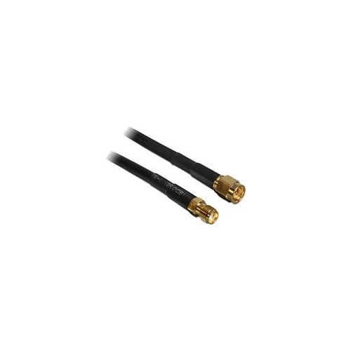 Antennenkabel SMA Stecker ></noscript> SMA Buchse CFD/RF200, Adapter schwarz, 2 Meter