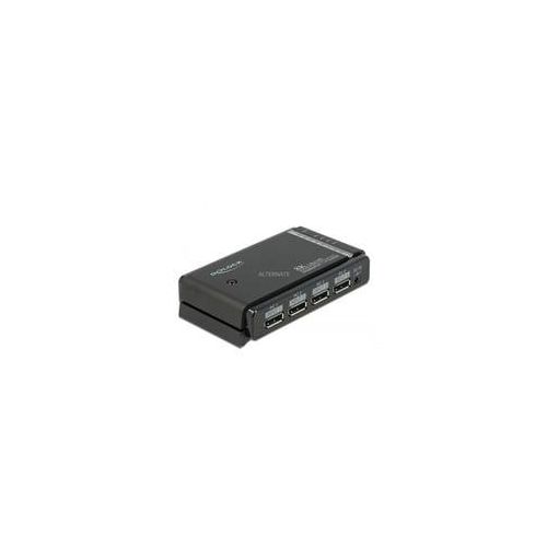 DisplayPort 1.4 Switch 2 x 2 DisplayPort in zu 1 x 2 DisplayPort out 8K, DisplayPort Switch schwarz