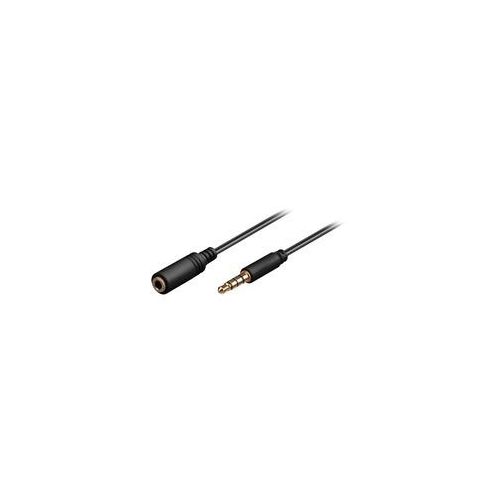 Kopfhörer- und Audio Verlängerungskabel AUX ></noscript> 3,5mm 4 Pin slim schwarz, 50cm