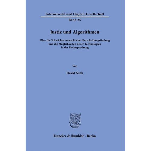 Justiz und Algorithmen. - David Nink, Kartoniert (TB)