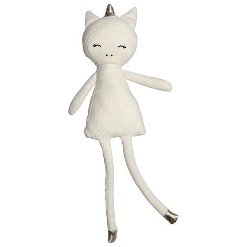 Stoff-Puppe DREAM FRIEND – EINHORN (28cm) in weiß