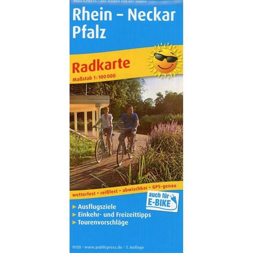 PublicPress Radkarte Rhein - Neckar - Pfalz, Karte (im Sinne von Landkarte)