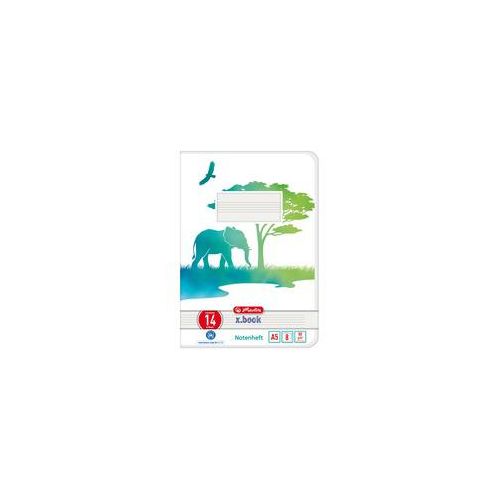 Notenheft A5 8 Blatt Lineatur 14 GREENline Elefant