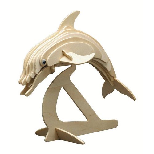 Pebaro 3D-Puzzle »Holzbausatz Delphin