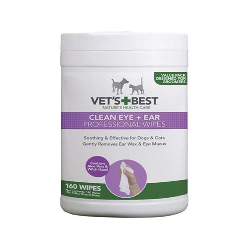 Vets Best Clean Ear / Eye Wipes (160)