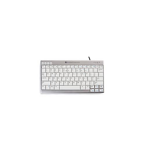 Tastatur BakkerElkhuizen UltraBoard 950 Kompakt, ergonomisch, 2 USB-Ports, alufarben