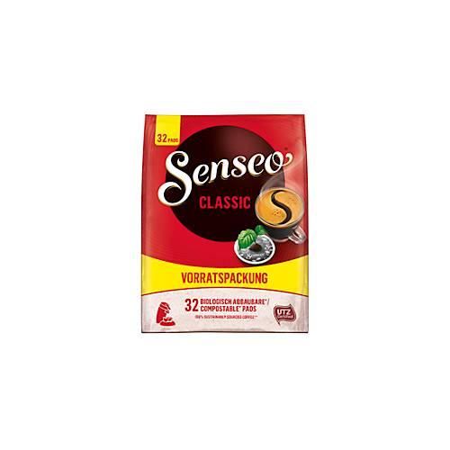 Senseo Kaffeepads Classic Vorteilspackung, 32 Pads, Arabica- & Robusta-Bohnen, UTZ-zertifiziert