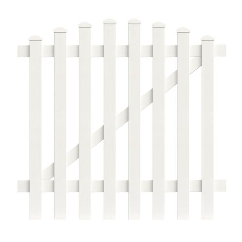 Zauntür Oberbogen 125,8cm x 150cm in Weiß