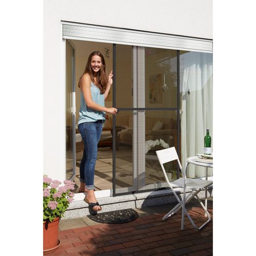 Schellenberg Insektenschutz-Schiebetür, anthrazit, 120 x 240 cm