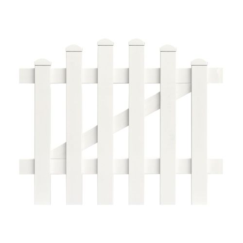 Zauntür Oberbogen 96,2cm x 80cm in Weiß