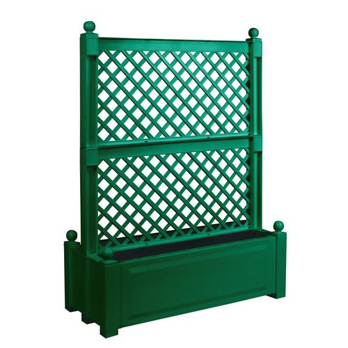 Pflanzkasten groß 100 cm mit Zentralspalier, grün