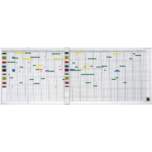 magnetoplan Aktivitäten- und Urlaubsplaner, 7-Tage-Woche - 60 Mitarbeiter