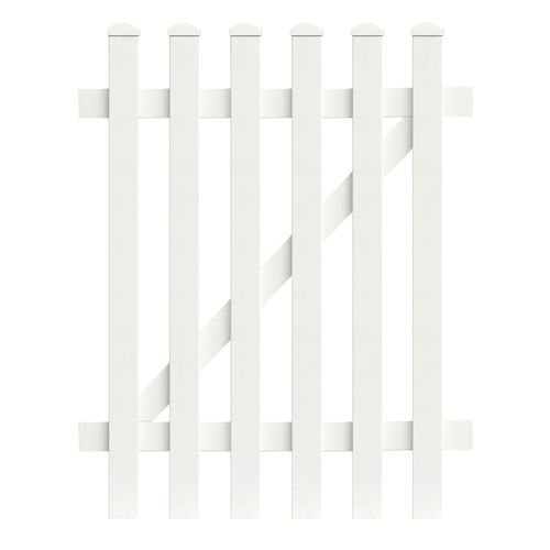Zauntür gerade 96,2cm x 150cm weiß