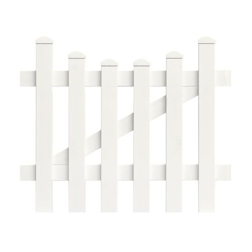 Zauntür Unterbogen 96,2cm x 80cm in Weiß