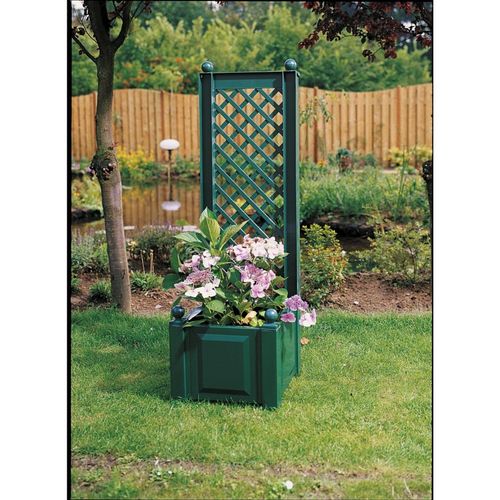 KHW Pflanzkasten klein mit Spalier, grün