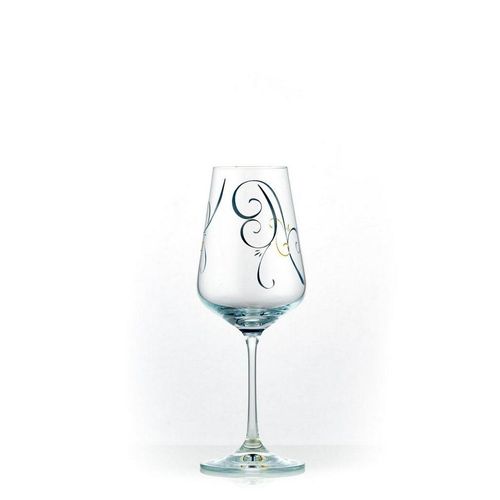 Crystalex Rotweinglas »Sandra Schweden 350 ml Rotweinglas 1er Set«, Kristallglas, weiß