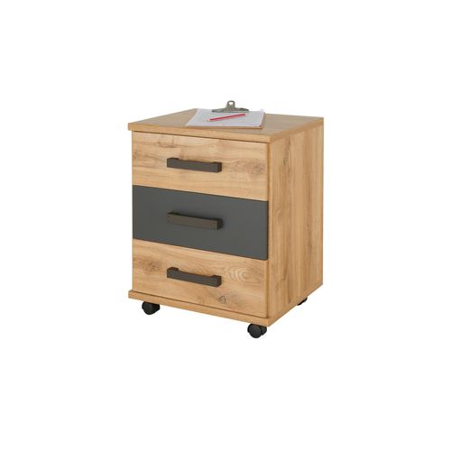 Rollcontainer Liverpool - holzfarben - 46 cm - 58 cm - 40 cm - Sconto