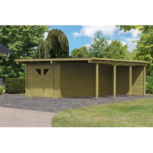 Carport doppelt Eco 2 B integr.Abstellraum ,1xRW