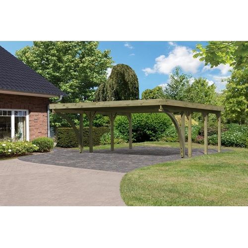 Carport doppelt Classic 2 C inkl. 2 Bögen + PVC Dach