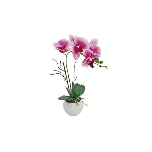 Kunstblume »Kunstblume Orchidee pink im Topf Leilani