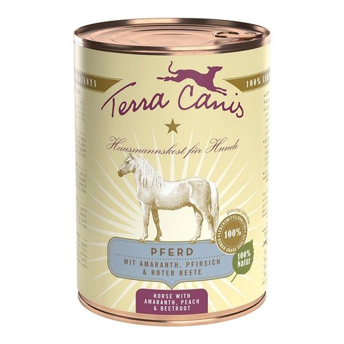 Terra Canis CLASSIC Pferd mit Amaranth, Pfirsich und Roter Bete 12x400g