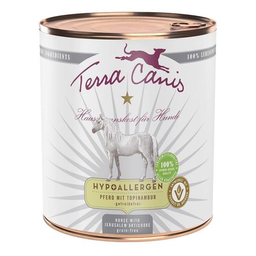 Terra Canis HYPOALLERGEN Pferd mit Topinambur, getreidefrei 12x800g