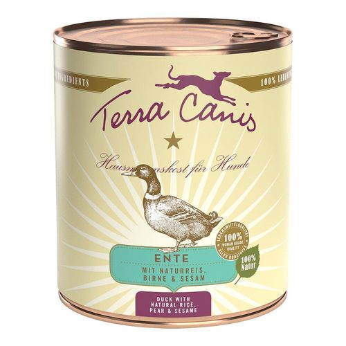 Terra Canis CLASSIC – Ente mit Naturreis, Roter Bete, Birne und Sesam 6x800g