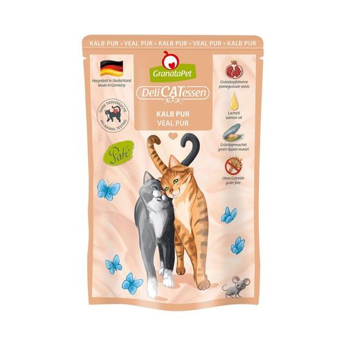 GranataPet Katze - Delicatessen Pouch Kalb PUR 12x85g